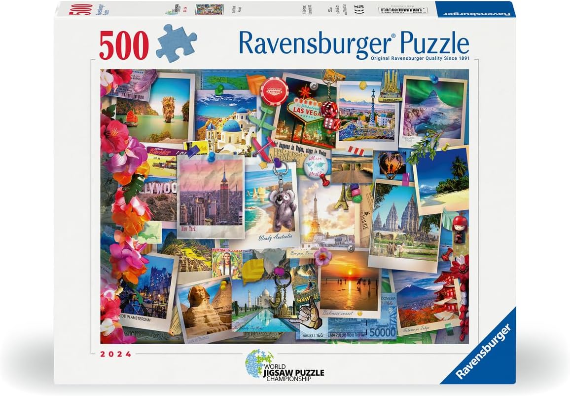 Ravensburger World Travel Pinboard 500 Piece Puzzle image 0